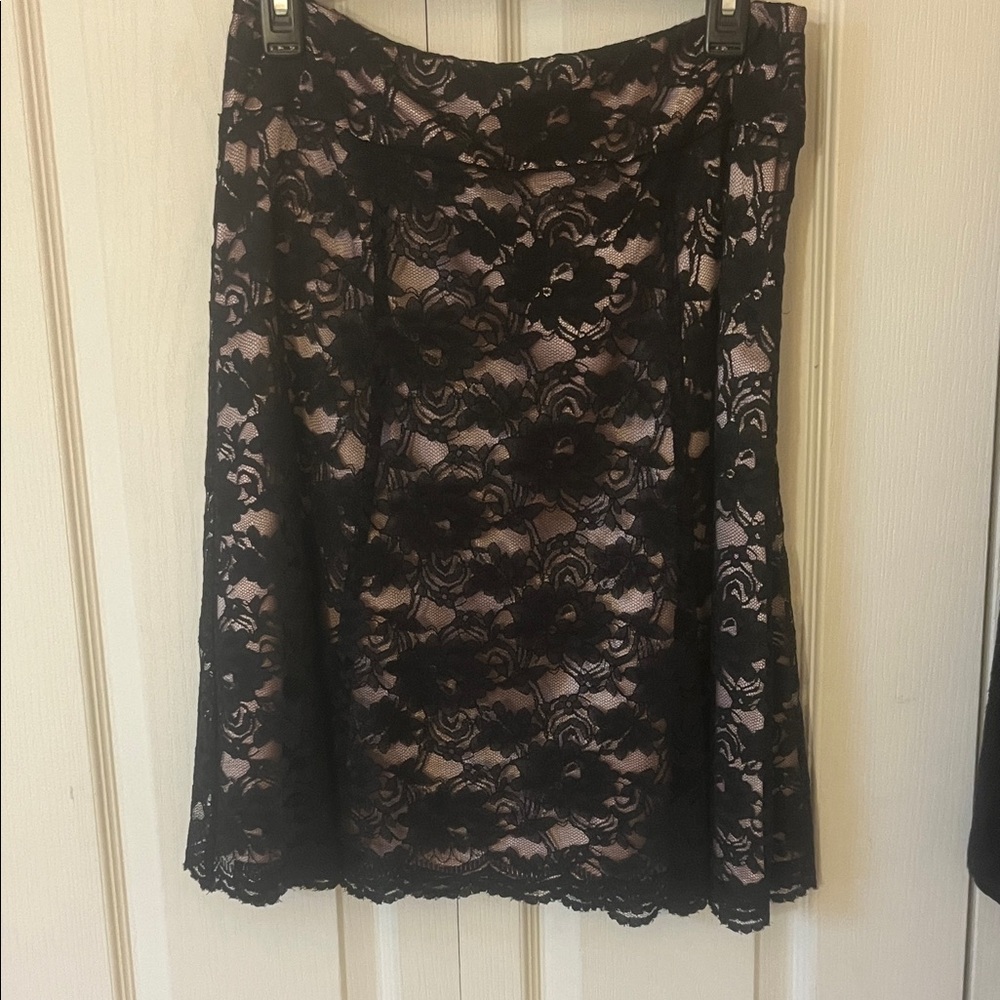 Axcess Black Lace A-Line Skirt